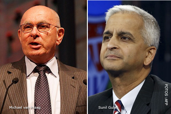 Michael van Praag y Sunil Gulati