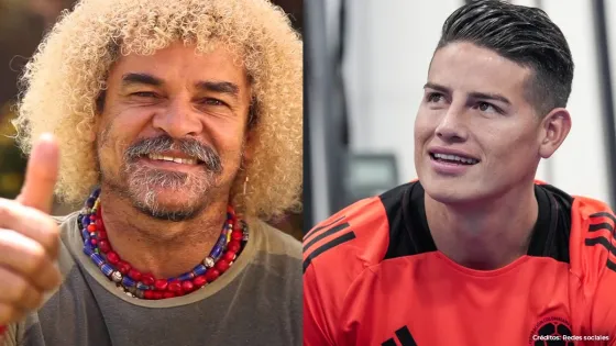 Pibe Valderrama y James Rodríguez