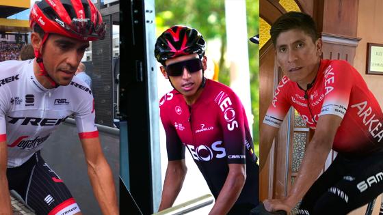 egan bernal, alberto contador y nairo quintana