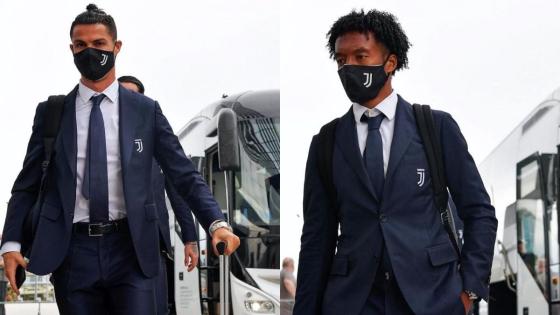 El llamativo look de Cristiano Ronaldo junto a Juan Guillermo Cuadrado El llamativo look de Cristiano Ronaldo junto a Juan Guillermo Cuadrado