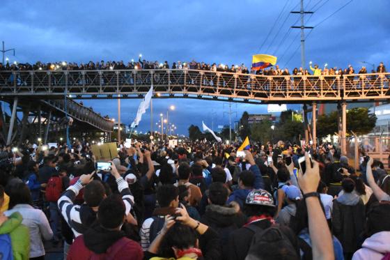 manifestaciones en Bogotá