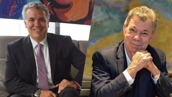 Presidente Duque y Juan Manuel Santos