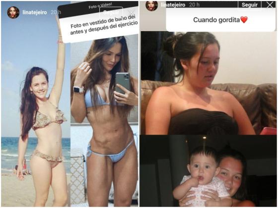 Fotos del cambio físico de Lina Tejeiro