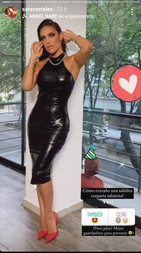 Sara Corrales descrestó con un vestido de cuero a sus seguidores