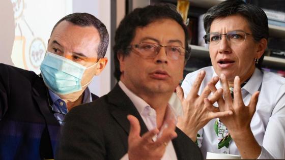 Secretario de Salud Alejandro Gómez, Gustavo Petro, Claudia López