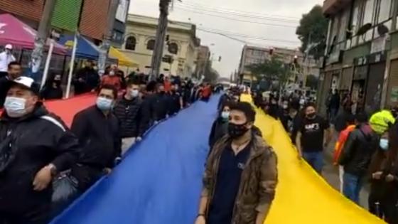 Manifestaciones en San Victorino