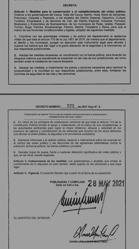 Decreto 575 de 2021