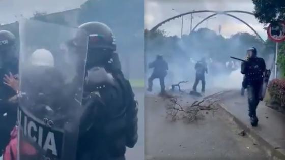 Medellín amanece con enfrentamientos entre manifestantes y Esmad