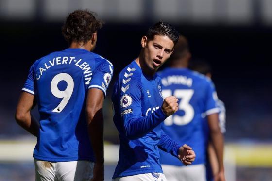 James Rodríguez de regreso en el Everton de Rafa Benitez