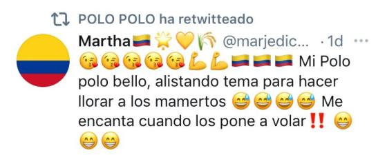 Tuit en apoyo a Polo. 