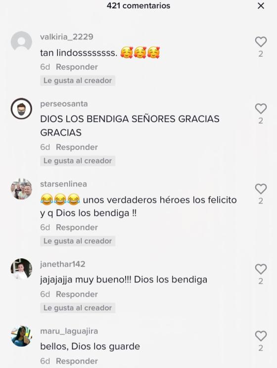 Algunas personas apoyaron la entrada del Ejército Nacional a TikTok.