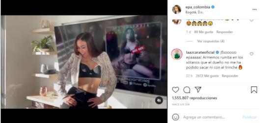 Alejandra Azcárate le responde a Epa Colombia por su canción. 