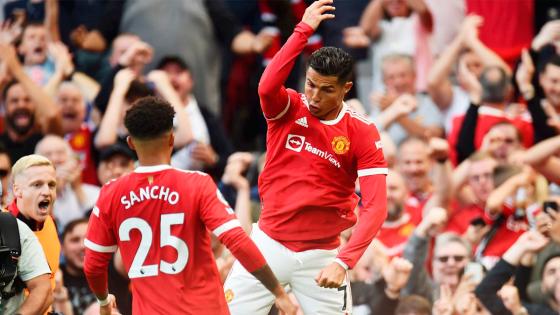 Cristiano Ronaldo marcó doblete con el Manchester United