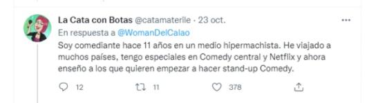 Trino de la comediante "La Cata con botas".