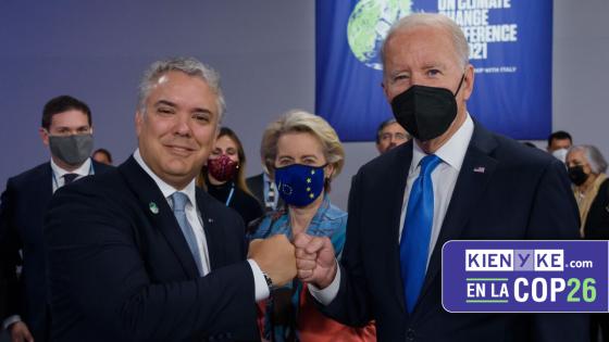 Iván Duque y Joe Biden en COP 26