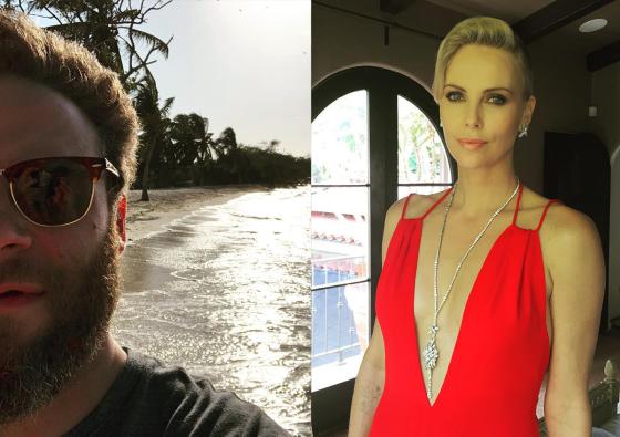 Instagram - @sethrogen / @charlizeafrica Instagram - @sethrogen / @charlizeafrica