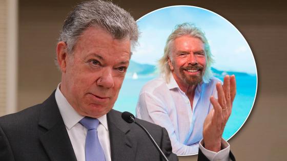 Juan-Manuel-Santos-regalo-a-Richard-Branson