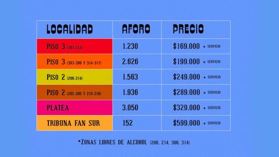 precios boletas concierto C Tangana Bogotá