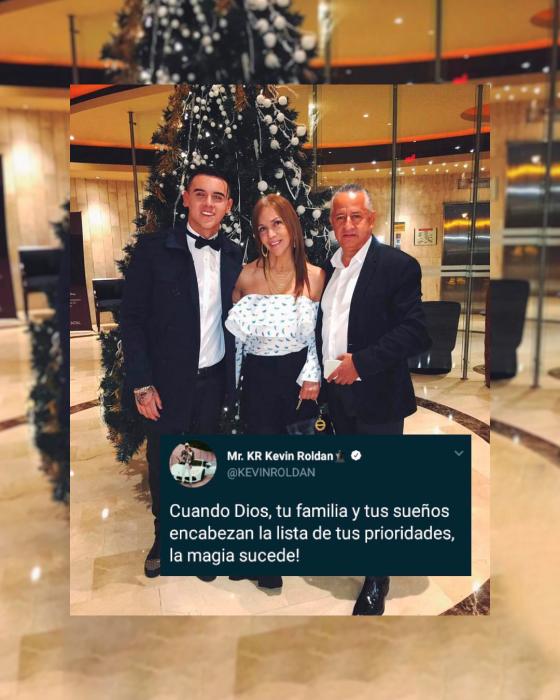 Kevin Roldan y sus padres Kevin Roldan muestra el apoyo de sus padres por Twitter