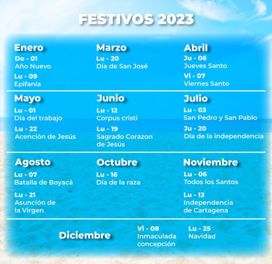Festividades En Colombia 2023 Holidays IMAGESEE