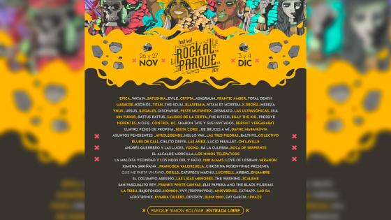 Cartel Rock al parque 2022 Cartel Rock al parque 2022