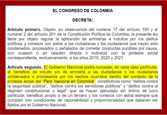 ¿En Qué Consiste El Proyecto De Amnistía A La Primera Línea? | KienyKe