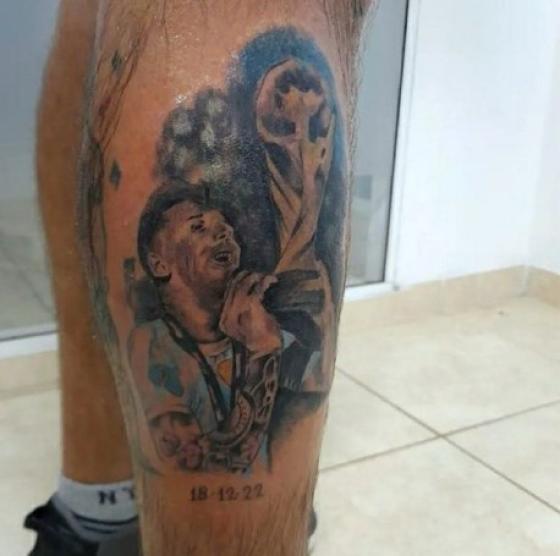 Messi raro tatuaje 