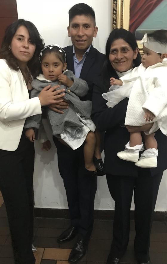 Nairo Quintana y familia Nairo Quintana y familia
