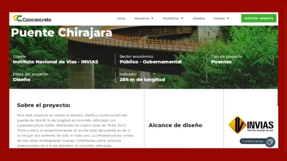 El puente Chirajara y Conconcreto