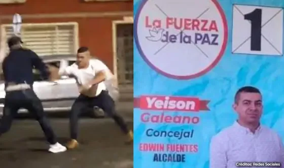 Video: Candidato al concejo de Chía protagonizó riña callejera con cuchillo