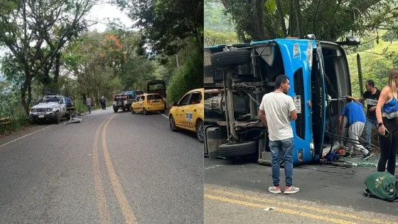 Accidente en Andes deja 22 Lesionados, dos de ellos en grave estado