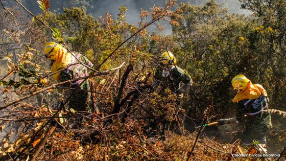 Bomberos piden a los ciudadanos no llevarles comida a los lugares de incendios