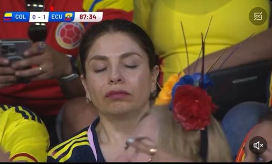 Hincha de Colombia dormida