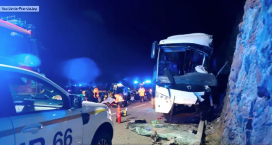 Bus con colombianos a bordo se accidentó en Francia