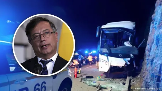 Petro se solidariza con las víctimas del accidente de bus en Francia