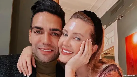 Falcao y su esposa