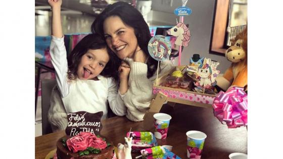 Juliana Galvis en la cuarentena,cumpleaños de su hija 