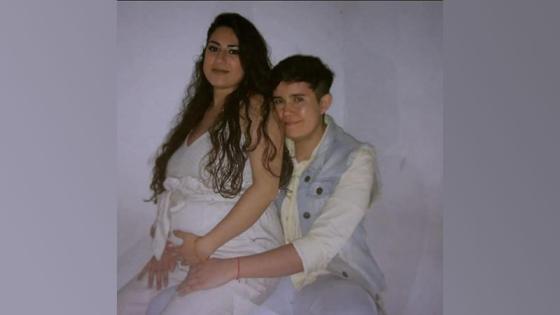 Angie Cardona y su pareja. Angie Cardona y su pareja.