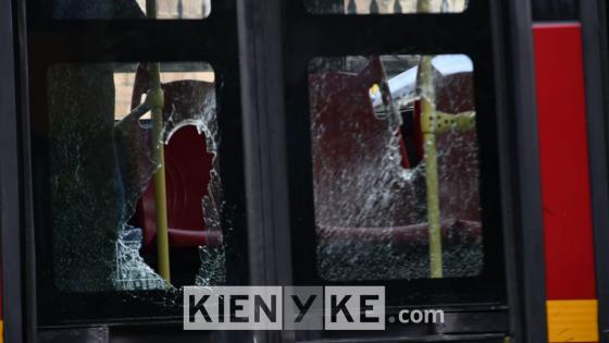 TransMilenio en protesta del 8 de marzo