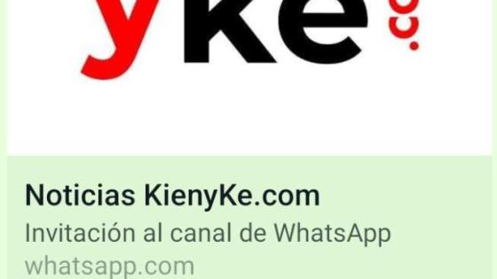 Así se puede suscribir al canal de WhatsApp de KienyKe