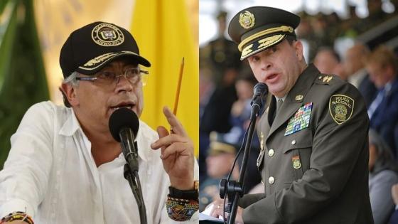Gustavo Petro y general Carlos Triana Petro anuncia relevo del director de la Policía Nacional